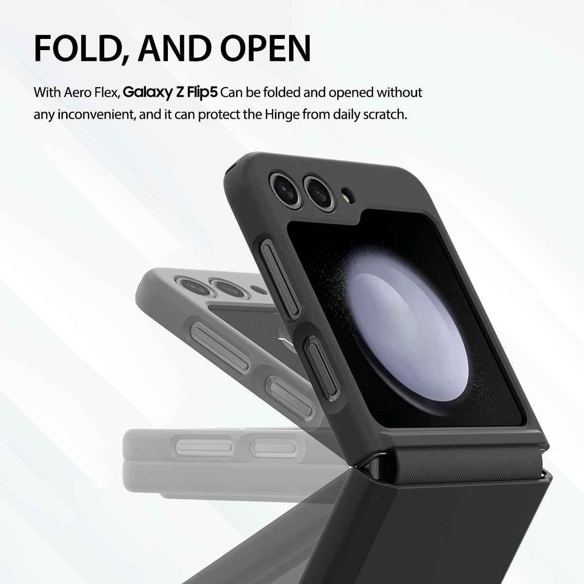 Araree Z Flip 5 Aero Flex Case With Dual Layer Protection - Black Araree Z Flip 5 Aero Flex Case With Dual Layer Protection - Black